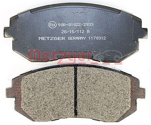 METZGER 1170312 Bremsbelagsatz, Scheibenbremse